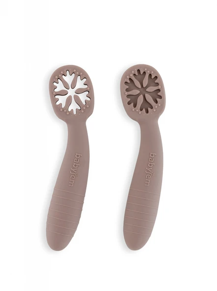 Babyjem Silikon İkili İlk Kaşığım Gri ürün görseli 1