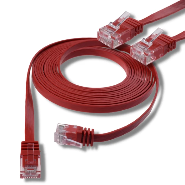 IRENIS 50 cm CAT6 Kablo Yassı Ethernet Network Lan Ağ İnternet Kablosu - Resim 9