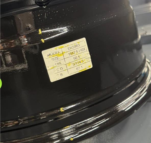 BK-5963 7,5*19 5*114,3 ET50.5 67,1 BLACK MACHİNED JANT 4 lü Takım ürün görseli