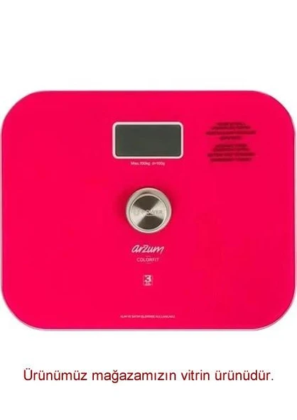 Arzum AR5034 Colorfit Çevre Dostu Pembe Cam Dijital Baskül ürün görseli