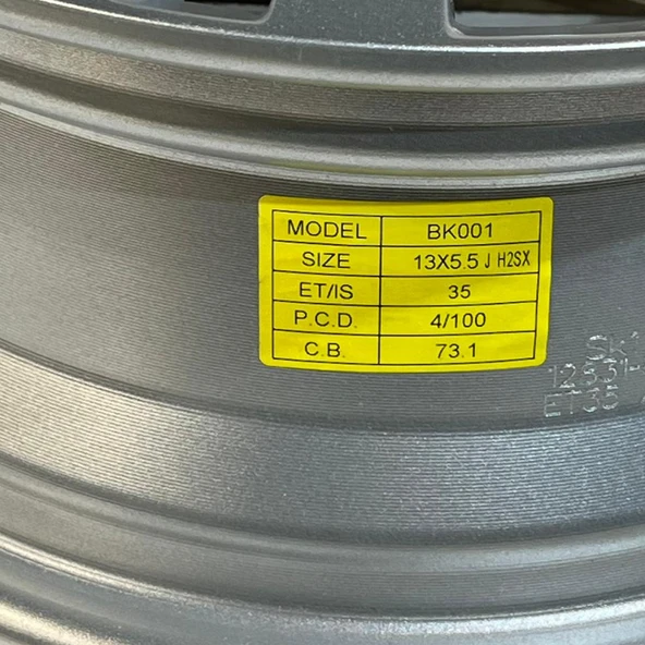 BK-001 5,5*13 4*100 ET35 73,1 SIL.JANT 4 lü Takım ürün görseli