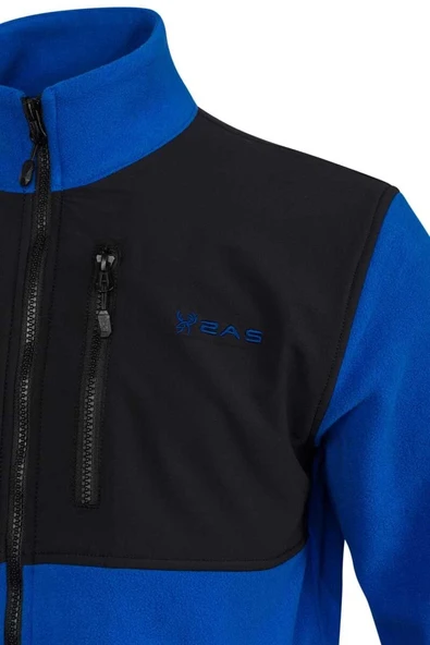 2AS Cliff Erkek Parçalı İnce Polar Sweatshirt Mavi - 2