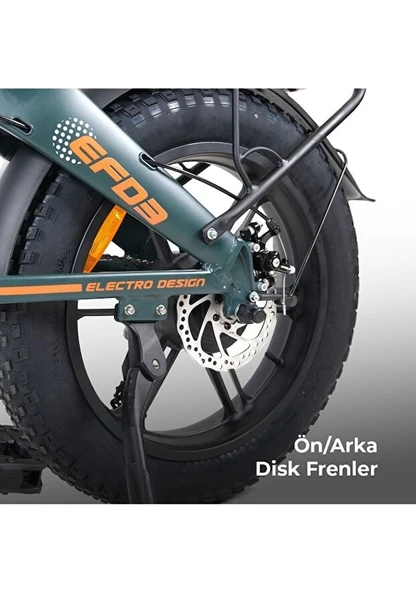 OLA EFD3 Gizli Bataryalı Katlanabilir FATBİKE Elektrikli Bisiklet - Resim 5