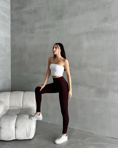 Kadın Yüksel Bel Korse Detay Toparlayıcı Tayt - Resim 3