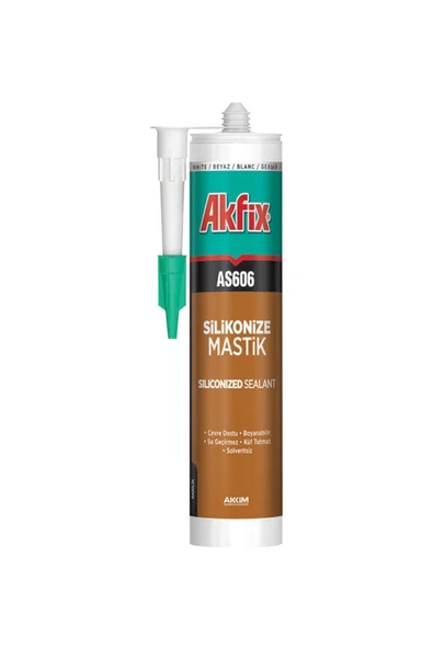 Akfix Aa001 Silikonize Mastik 280ml Beyaz