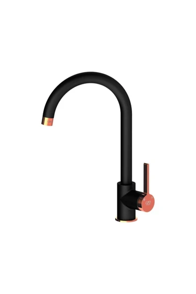 GPD Gildo Mte165-s-r Tek Gövde Eviye Bataryası Siyah Rose Gold