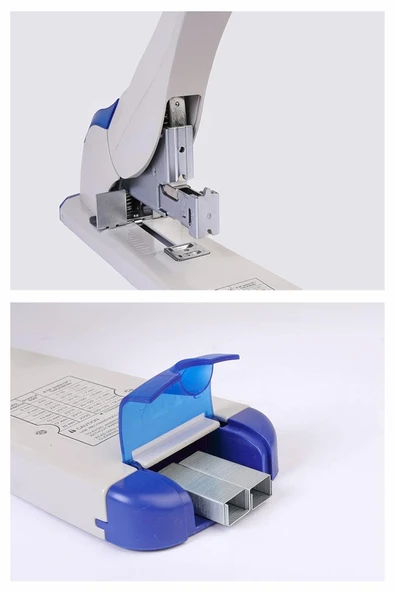 Büyük Boy Zımba Makinesi 1 Adet 9210 Arşiv Tipi Zımba Makinası 210 Yaprak Kapasiteli Zımba Teli Hediyeli Kollu Zımba - 2