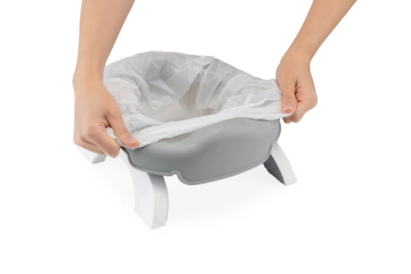 Babyjem Portatif Katlanabilir Lazımlık Soft Gri New Color - 5