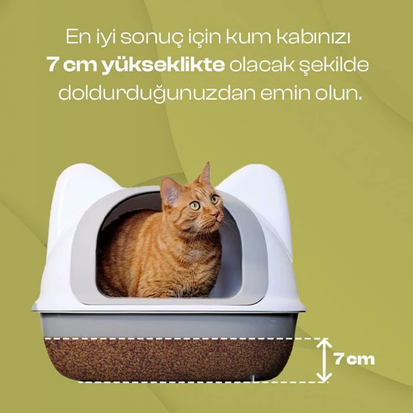 Olivacat Zeytin Çekirdeğinden Üretilen Doğal Tozsuz Kedi Kumu 7L x 2 Adet - Resim 6