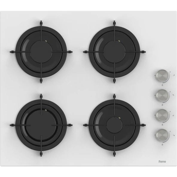 Ferre Ultra Fryart Cs Serisi Beyaz Ankastre Cam Set (D078 + CS206 + XE63CB) - Resim 3