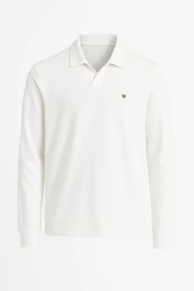 Gewer Erkek Slim Fit Uzun Kol Polo Yaka Sweatshırt-7428 - 2