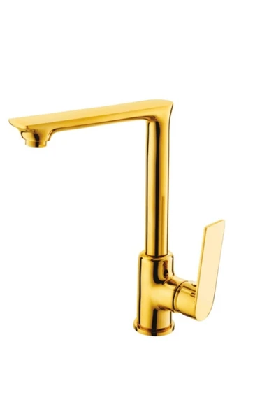 GPD Provido Mbl 155 -a Tek Gövde Eviye Bataryası Pirinç Komple Altın Gold