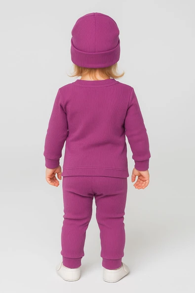 Unisex 3'Lü Kaşkorse Bebe Takım - Resim 2