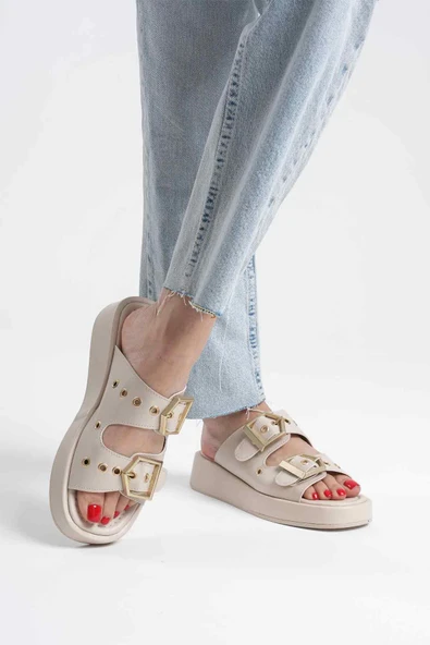 Glos Bej Cilt Terlik - Resim 9