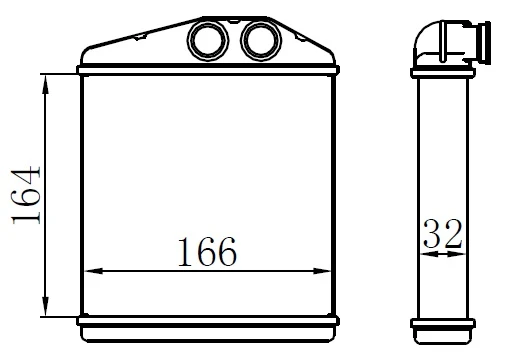 ORIS KOP014032 KALORİFER RADYATÖRÜ BRAZİNG CORSA C-TIGRA TWINTOP 1.2-1.4-1.8-1.3CDTI-1.7CDTI 00> 160x165x32 1618222-9196140 ürün görseli 1