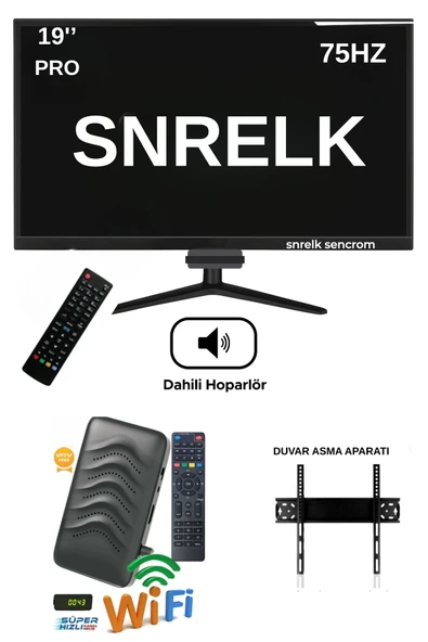 SNRELK 19'' 49 EKRAN PRO DAHİLİ HOPARLÖR (DAHİLİ WİFİ) UYDU ALICISI FULL SET TV MONİTÖR - Resim 7
