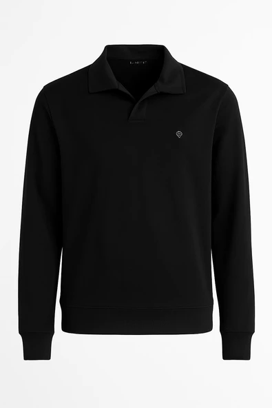 Gewer Erkek Slim Fit Uzun Kol Polo Yaka Sweatshırt-7428 - 5