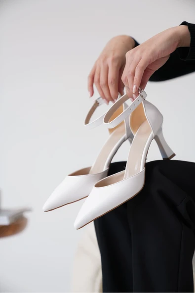 Clara Kadın Beyaz Topuklu Ayakkabı - Resim 9