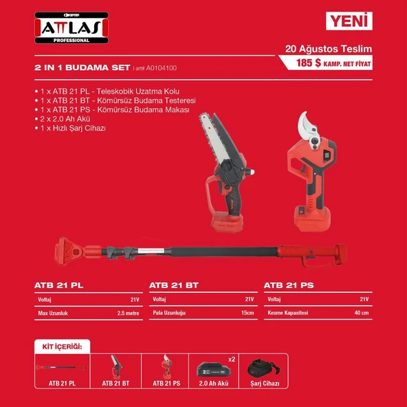 Attlas Atb21 3'Lü Bahçe Set A0104100 - 2
