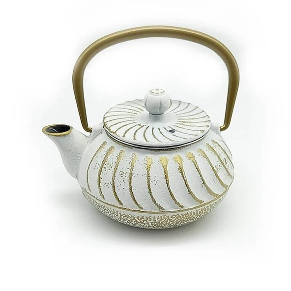 Taşev Linden Sümbül Beyaz 750 ml Döküm Demlik ürün görseli