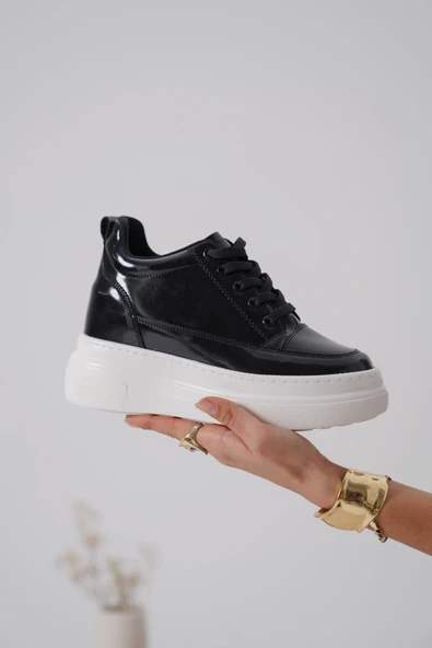 Lauren Kadın Gizli Topuk Sİyah Spor Ayakkabı - Resim 8