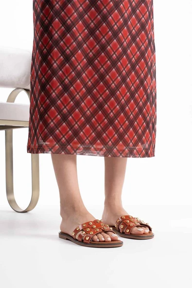 Loose Kiremit Hakiki Deri Terlik - Resim 4