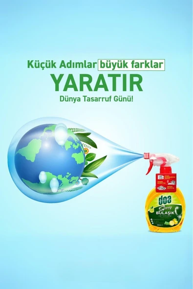 Doa 3 Kat Daha Güçlü Sprey Bulaşık Limon 500 ml X3 Adet - Resim 4