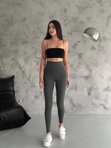 Kadın Yüksel Bel Korse Detay Toparlayıcı Tayt - Resim 2