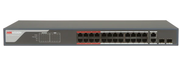 Hikvision DS-3E1326P-EI 24 Port PoE 2 Port Uplink 2 Port SFP Yönetilebilir 370W PoE Switch - Resim 3