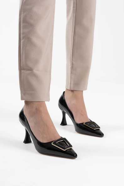 Nora Kadın Siyah Rugan Ayakkabı - Resim 8