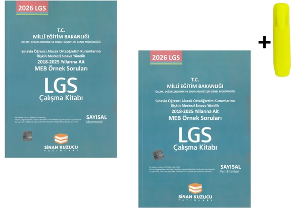 Sinan Kuzucu Meb Örnek Soruları Sayısal Matematik Fen Çalışma Kitabı Yeni ürün görseli