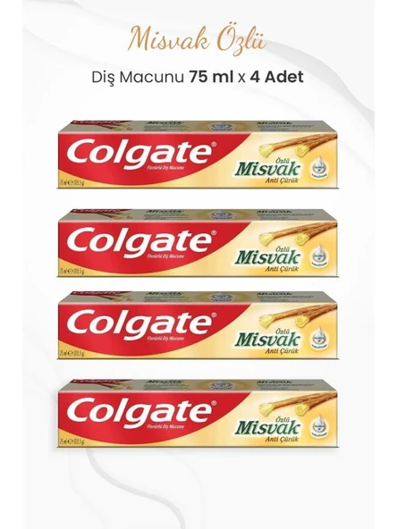 Colgate Misvak Özlü Diş Macunu 75 ml x 4 Adet