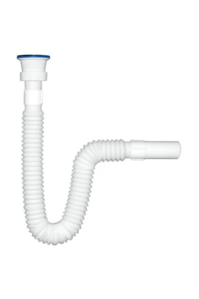 ÖZBEST Uzun Körüklü Lavabo Sifonu Lavabo Gider Borusu 1.30 Metre