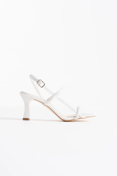Monya Kadın Beyaz Topuklu Sandalet - Resim 11