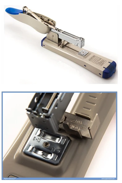 Büyük Boy Zımba Makinesi 1 Adet 9900 Arşiv Tipi Zımba Makinası 100 Yaprak Kapasiteli Zımba Teli Hediyeli Kollu Zımba - 3