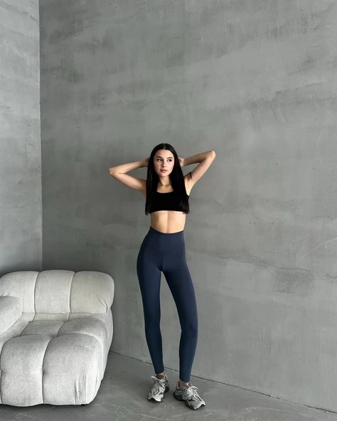 Kadın Yüksel Bel Korse Detay Toparlayıcı Tayt - Resim 8