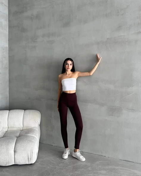 Kadın Yüksel Bel Korse Detay Toparlayıcı Tayt - Resim 11