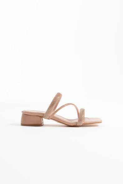 Tanya Nude Kadın Taşlı Terlik ürün görseli 1