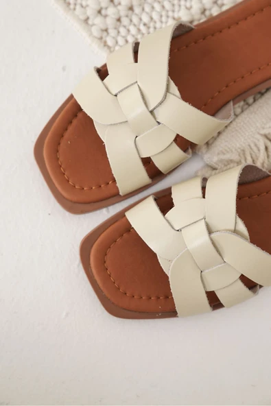 Marlen Bej Hakiki Deri Terlik - Resim 9