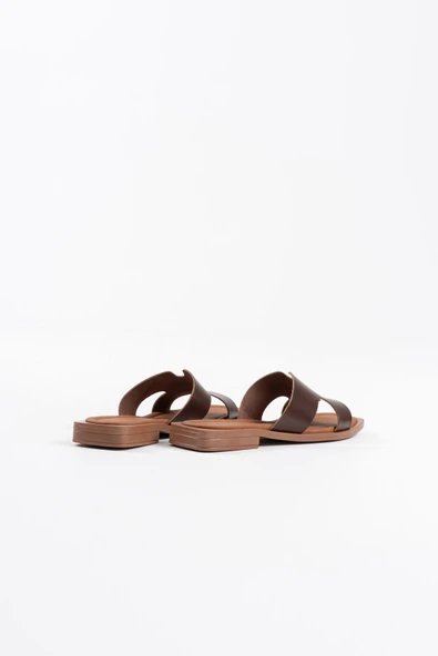 Fergei Acı Kahve Hakiki Deri Terlik - Resim 3