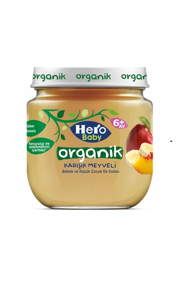 Hero Baby Organik Karışık Meyveli Kavanoz Maması 120gr ürün görseli