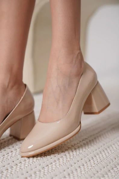 Candie Nude Rugan Kadın Stiletto - Resim 3