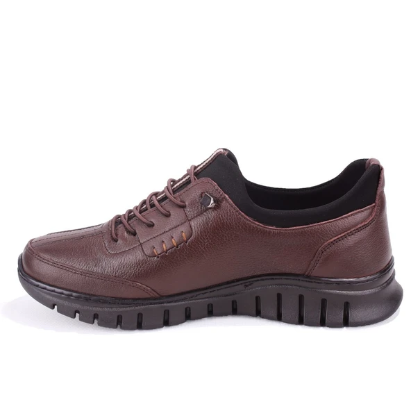 Dagoster DZA07-122044644 Kahve Ortopedik Günlük Deri Kadın Ayakkabı - Resim 3