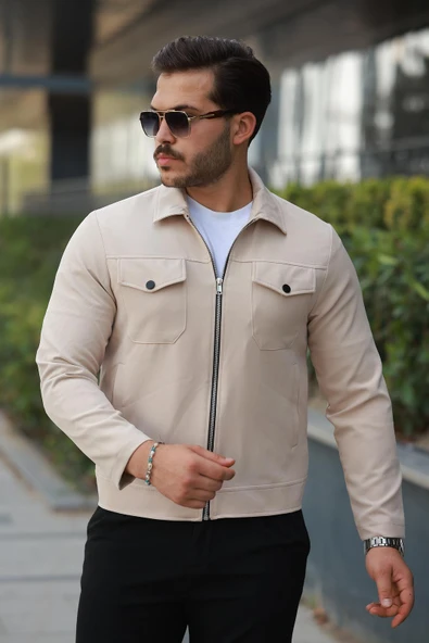 Classics Men Slim Fit Erkek Fermuarlı Mevsimlik Ceket - 7423 - 3