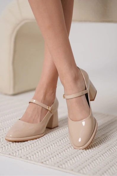 Slay Nude Rugan Kadın Topuklu Ayakkabı - Resim 9