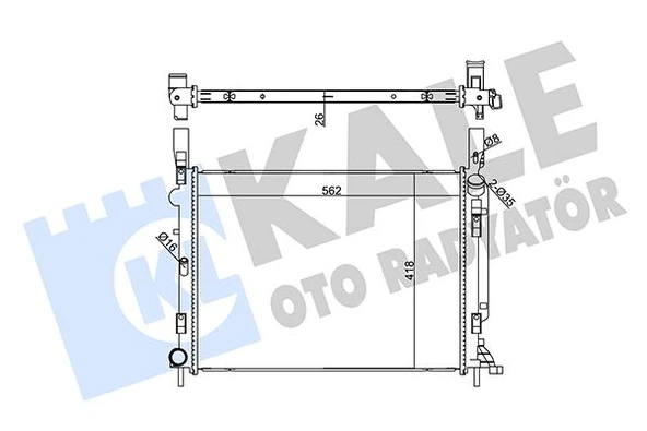 KALE 355565 RADYATÖR BRAZING RENAULT KANGOO-GRAND KANGOO RADYATÖR 8200418329 ürün görseli 1