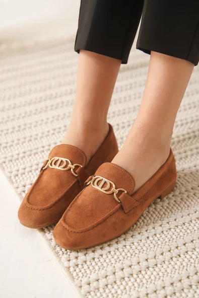 Hera Kadın Süet Taba Günlük Ayakkabı ürün görseli