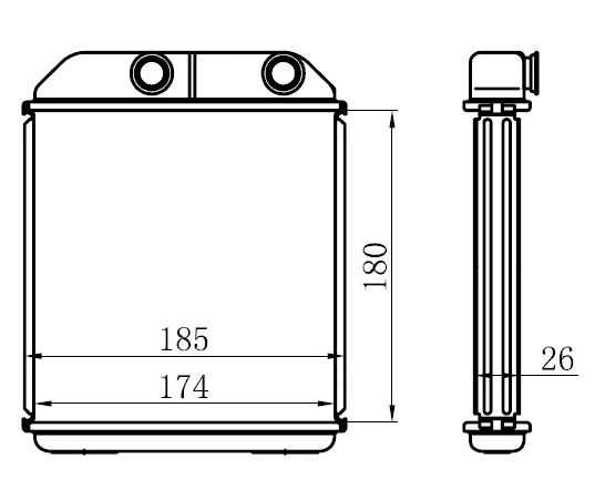 ORIS KMI001026 KALORİFER RDAYATÖRÜ BRAZİNG L200 180x174x26 MR315932 ürün görseli