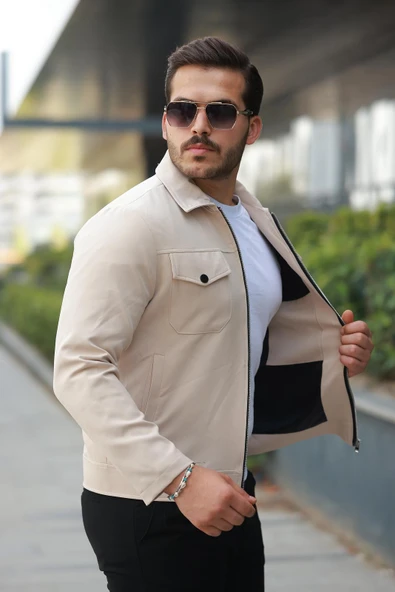 Classics Men Slim Fit Erkek Fermuarlı Mevsimlik Ceket - 7423 - 2