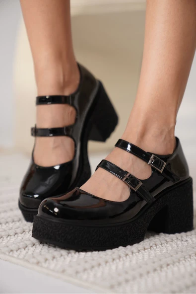 Jasmine Kadın Siyah Rugan Günlük Ayakkabı - Resim 10